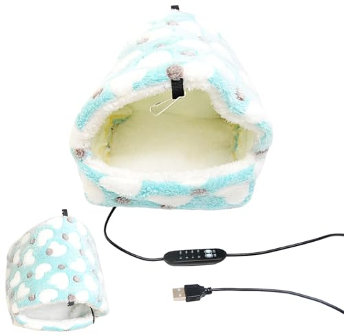 Genérico Chauffage pour oiseaux : hamac en peluche, cachettes d'accessoires pour cages, chauffe-lit pour oiseaux | pour Lovebird Conure Lapin Canari Guinée Chinchilla perruche cacatoès