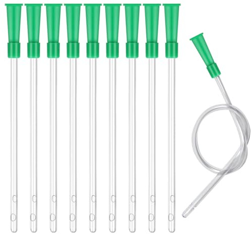 QEXUJOW Douches anale et vaginale,10 sondes à lavement flexibles, taille universelle, matériau souple, extrémités et bords arrondis, adaptées aux irrigateurs et kits à lavement standard.