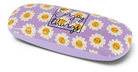 Legami - Funda para gafas y bolígrafos, cierre de resorte, 16,5 x 3,5 cm, Tema Daisy