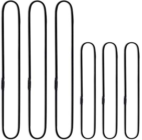 Mictop Universal Elastic Bands Replacement for Microphone Shock Mount Mic Holder Clamp Clip Anti-aging Rubber Rings, 6PCS (black)