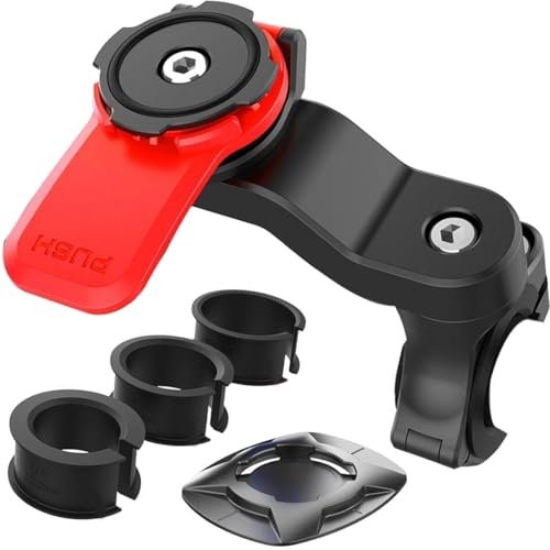 Taomeng Supporto Manubrio per Moto, Porta Cellulare Bici Universale Supporto per Bicicletta E Moto, Supporto Telefono per MTB, Staccabile & Universale Ruotabile A 360 °