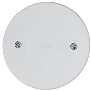 1 Deckel für Abzweigkasten, 2 Plätze, rund, Schrauben enthalten, für Box 502 503 504 506 507, D65 mm