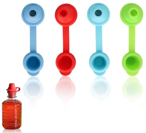 HERCHR Bec Supérieur de Bouteille d'eau en Silicone - 4 Pièces Adaptateur Sans Déversement Pour Enfants