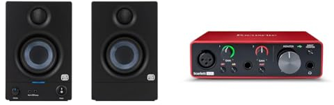 PreSonus Eris 3.5 Gen 2 – 3 & Focusrite Scarlett Solo 3. Gen USB-Audio-Interface-Bundle für Gitarristen