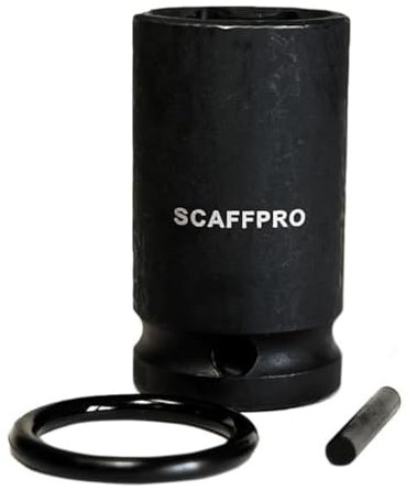 SCAFFPRO 21mm Scaffolding Impact Socket 1/2 with O-Ring & Pin Scaffolders Deep Scaffold Socket Chrome Molybdenum Steel Engineered 6 Sided Fitment Provides a Secure Grip