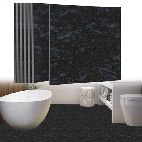 UISEBRT Selbstklebend Bodenfliesen 54 Stück 5,02m² PVC Bodenbelag Vinylboden Betonoptik Klebefliesen Meterware Fliesenoptik für Küche Bad Flur Wohnbereich 30×30cm 【Modell G】