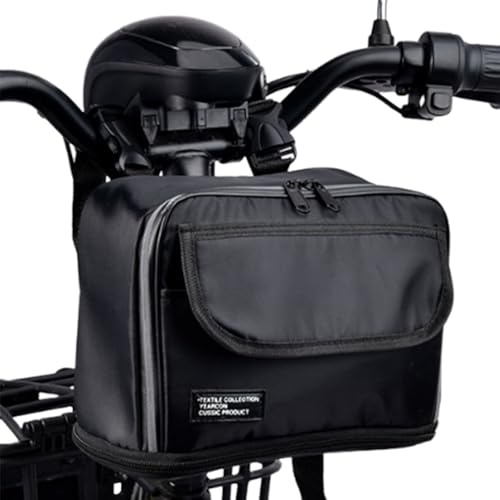 Yilceemy Sacoches de Guidon Vélo,Sacoche de Vélo Avant, Sacoche Guidon Panier Velo, Bandoulière Amovible,avec Motifs Réfléchissants pour Vélo de Route VTT Electrique