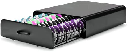 Crystals Coffee Pod Holder for 64 T-Discs – Coffee Capsule Storage Drawer Rack, Coffee Machine Stand Organizer