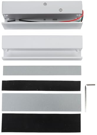 Blocco bullone a goccia elettrica Drikou, blocco elettrico in vetro Electronless Electronic Glip Bolt LATCH DC 12V Legato in alluminio aperto a sinistra per controllo di accesso