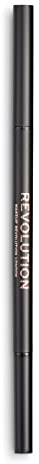 Makeup Revolution Precise Brow Pencil, Double-Ended, Ultra-Fine Pencil Tool, Includes Spoolie, Dark Brown