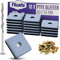 Filzada® 18x Teflongleiter zum Schrauben - 50 x 50 mm (eckig) - Möbelgleiter/Teppichgleiter PTFE (Teflon) inkl. Schrauben