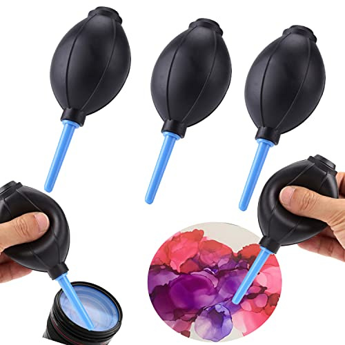 3 pz alcool inchiostro aria soffiatore morbido proiettile pompa pulitore polvere obiettivo fotocamera nero soluzione mista strumenti inchiostro pulito fotocamera lente tastiera
