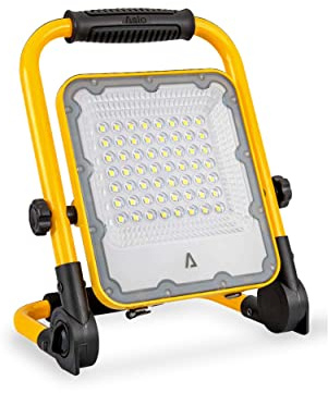 ASLO LED batteri byggstrålkastare, belysning camping 30 W 6 000 lumen LED arbet batteri strålkastare bärbar arbet litiumjon 2 700 mAh byggstrålkastare verkstad byggarbetsplats garage