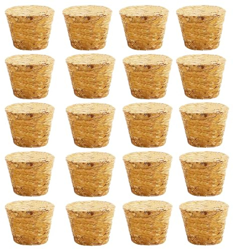 20 piezas de tapones cónicos de corcho de madera, corchos de vino, reutilizables, tapones de sellado para bar de botellas, DIY, manualidades, accesorios de cocina (30 x 25 x 20 mm)