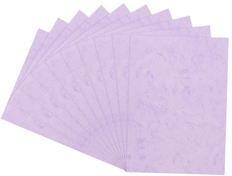 sourcing map 50 cubiertas de encuadernación de cuero granulado A4 de 180 g/m², papel texturizado de cuero sin perforar para informes de negocios, color morado pálido