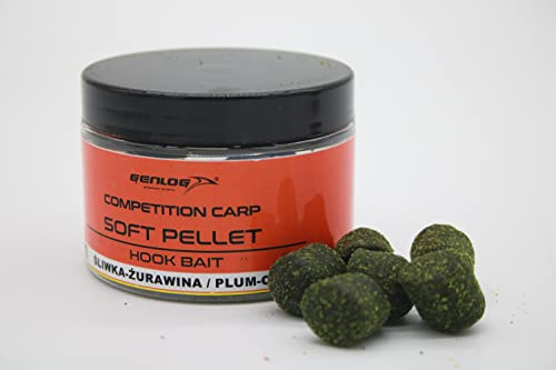 Genlog Soft Pellet Carp Competition 16mm Grundfutter Angelfutter Lockfutter 95g (Cranberry/Pflaume)
