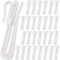 Fiyuer 50 Stück Vorhang Haken Weiß Einstellbar Gardinenhaken Curtain Hooks aus Kunststoff Gardinenhaken zum Einhängen 9mm