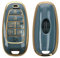 kwmobile Autoschlüssel Hülle kompatibel mit Hyundai 7-Tasten Ioniq 5 Tucson NX4 Santafe - Schlüsselhülle Silikon Cover - Blau Gold