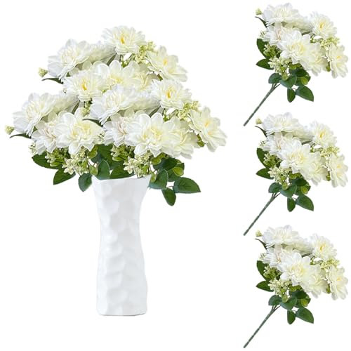 astylishome Bouquet of Flowers Artificial Lotus Flower Aquatic Water Lily Realistic Plant for Vase Indoor Pond Aquarium Decoration Pool Outdoor 4110