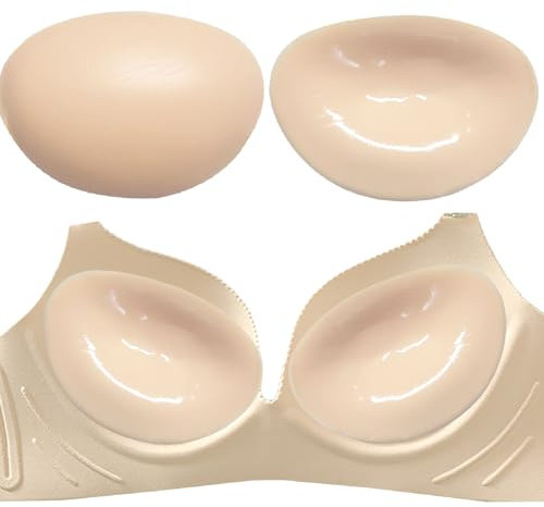 Wieysdoo Silikon-BH-Einlagen Push-Up Booster Pads mit medizinischem Kleber – Unsichtbare BH Polster für Bikini, Badeanzüge & rückenfreie Kleider – Wasserdicht, wiederverwendbar, 1 Paar