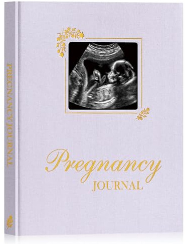 Lanpn Mon Journal de Grossesse, Livre Grossesse pour Future Maman, Carnet Grossesse 156 pages, Souvenirs Bébé Naissance, Cadeau Femme Enceinte Pregnancy Future Parents, Anglais, Violet
