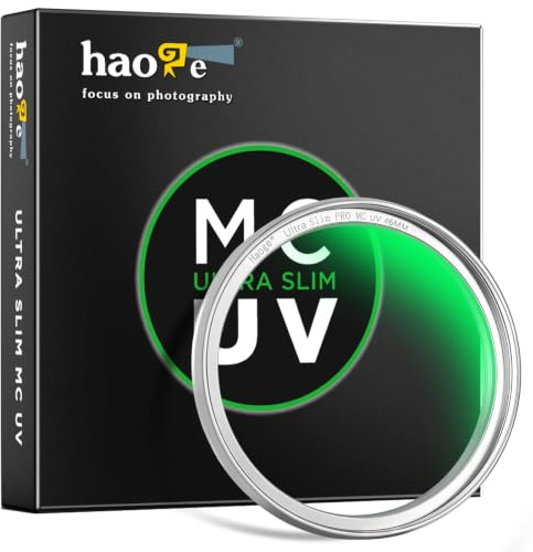 Haoge 46mm MC UV Lens Protection Filter for Panasonic 25mm 1.4 20 1.7 Leica DG Summilux 15/1.7 Olympus 17mm 1.8 Camera Lens Optical Glass Ultra Slim 18 Multi-Layer Coatings Silver
