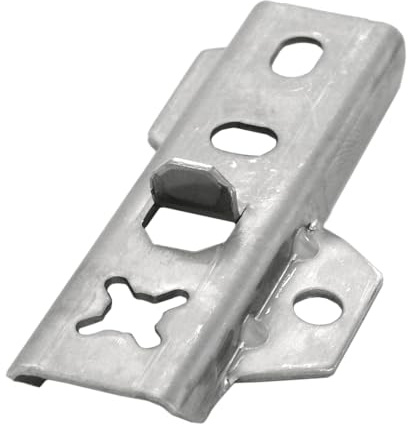 Design61 200 connettori universali per terrazze, 17 mm, in acciaio inox, antiruggine, con viti, fissaggio invisibile, in acciaio inox per assi da terrazza