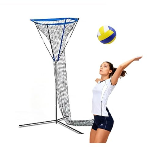 Set di Rete da pallavolo for Giardino, Rete da Rimbalzo for pallavolo, Borsa for Il Trasporto/Design con Coulisse, Allenamento Multi-Persona di Lacrosse, Baseball e Football(Blue)