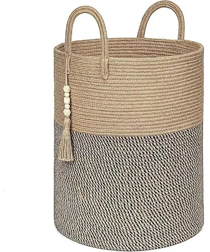 Cesta de Lavandería, 58 L Cesta de Almacenamiento Trenzada