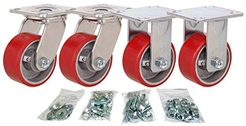 Toolbox Caster Set | 4 for Greenlee, Knaack and Other Job Boxes | All Mounting Hardware Included
