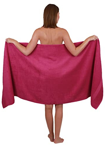Betz Saunatuch XXL 80x200 cm – Palermo Saunahandtuch aus 100% Baumwolle – Weiches, saugstarkes Saunalaken für Damen & Herren – Ideal für Sauna, Wellness & Spa (Cranberry)