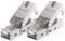 deleyCON 2x CAT 6a Werkzeugloser RJ45 Netzwerkstecker mit LSA Anschluss für Starre Verlegekabel Geschirmt 10 Gbit/s LAN Kabel Netzwerkkabel Stecker CAT6a Metallgehäuse