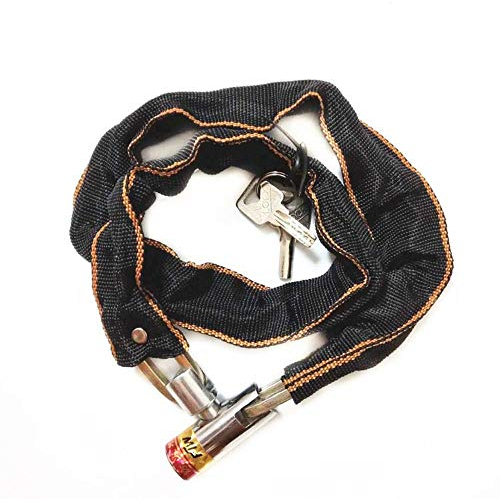 SlimpleStudio Bloqueo de Bicicletas Moto de Servicio Pesado Motocicleta Scooter Bicicleta Ciclo de Bicicleta Cadena de Bicicleta Cadlock Pad Lock Candado de Bicicleta (Color : 100cm)