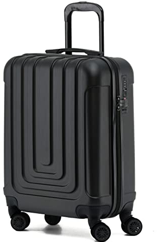 Flight Knight Premium Lightweight Hartschalenkoffer - 8 Spinner-Rollen - TSA-Schloss & USB-Anschluss - Zugelassen fur Fluggesellschaften wie easyJet & MaximalgrOße fur Lufthansa 55x40x23cm