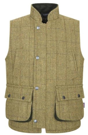 Walker & Hawkes - Derby ärmlös jacka - för barn - tweed - jakt/land, Ljus salvia, 9-10 ans
