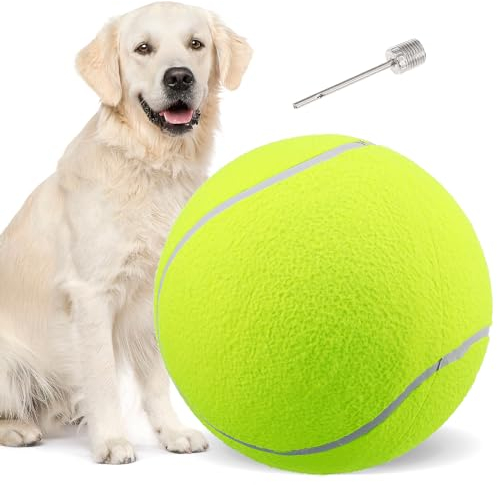 VILLFUL Großer Tennisball Für Haustiere Strapazierfähiges Nylon-Spielzeug Für Hunde Und Katzen Für Outdoor-aktivitäten Und Strandspaß
