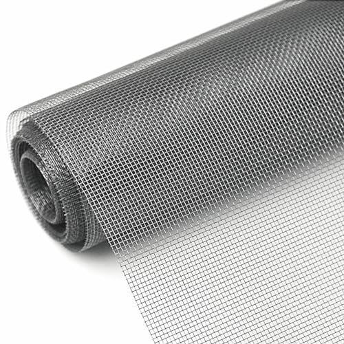 Fly Mosquito Screen Net Mesh 0.8x26m, Insect Mesh Netting Reusable & Collapsible Fly Mesh for Windows Protect Baby & Family from Insect and Bug. - Grey