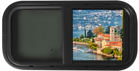 Presa d'Aria per Finestra Camper, Finestra per Camper 60 x 30 cm, botola per Finestra Camper con tendalino e Oscurante, Presa d'Aria per Finestra da Tetto Camper, per roulotte, Camper, rimorchio, Ya