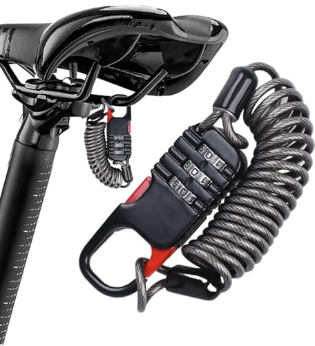 Lucchetto per cavo per casco moto, lucchetto per scooter elettrico,Blocco di sicurezza con combinazione a 3 cifre | Lucchetto con cavo retrattile per moto, cestino, casco, attrezzatura da esterno