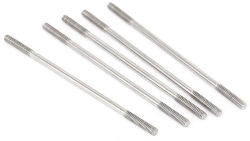 TOP-VIGOR 5Pcs Double End Threaded Stud Screw Bolt, M4x100mm 304 Stainless Steel Rod Bolts Thread Reducer Adapter, Adjustable Push Rod Stud for Furniture Hardware Machinery Maintenance and Fixes