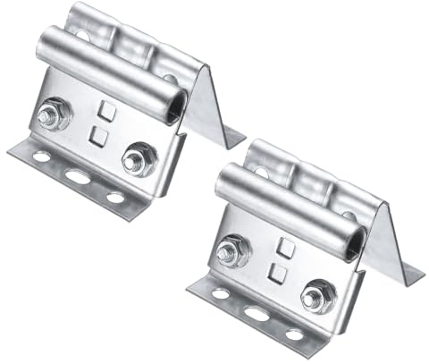 sourcing map 2 soportes superiores ajustables para puerta de garaje, soportes de rodillo superior de acero al carbono para accesorios de puerta de garaje dañados y puertas residenciales