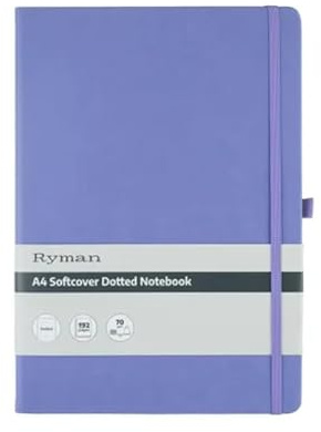 Ryman A4 Soft Cover Dotted Notebook (Lilac)