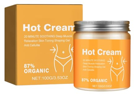 Crème Chauffante - Crème De Massage Corporel - Lotion Hydratante Fermeté 100g pour Cuisses Épaules Nuque Fessiers Muscles Hommes Femmes Récupération Sport