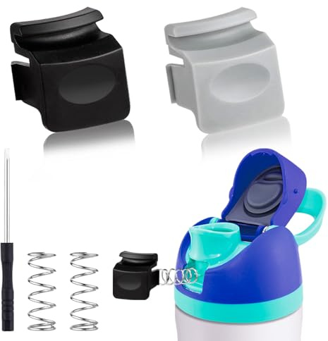 2 botones de repuesto compatibles con Owala Freesip 24/32 oz,Tapón de Botella de Agua,tapa de botella de agua sin BPA,con Resortes Destornillador,Repuesto Accesorios para Owala 16/19/24/32/40 oz
