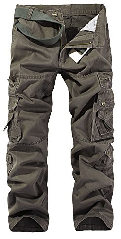 Vintage Homme Style Militaire Cargo Sports De Combat Casual Pantalon Multi Poches, Armée Verte 1, 36-38 /étiquette 29