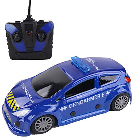 TURBO CHALLENGE - Coche - Gendarmería - 099207 - Coche de Control Remoto - Azul - 1/24 - Pilas no incluidas - Plástico - Juguete para niños - Regalo - A partir de 6 años