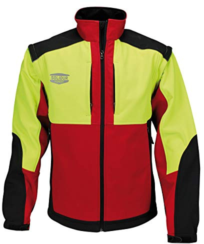 Solidur WODARE - Chaqueta Woda Softshell con brazos extraíbles - Comodidad y protección excepcionales - Talla S - Rojo