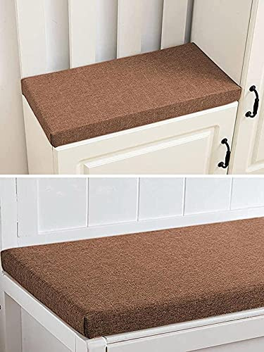 Cuscino per panca da giardino, 2/3 posti, per esterni e interni, per sedie da pranzo, 100/120 cm, cuscino per dondolo (120 x 40 x 3 cm, colore: marrone)