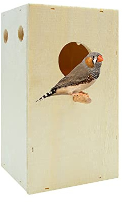 FINCA CASAREJO Caja Nido de Madera para Pájaros (2uds)– Uso Exterior en Jardines, Balcones – Casa para Pequeñas Aves Silvestres – Acerca la Naturaleza a Toda la Familia, Ayuda al Medio Ambiente
