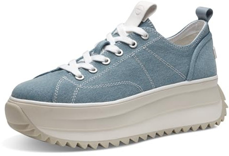 Tamaris Schnürer Damen Vegan sportlich blau,EU 37
